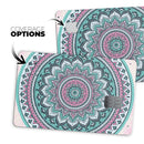 Green and Pink Circle Mandala v9 - Premium Protective Decal Skin-Kit for the Apple Credit Card