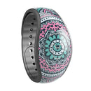 Green and Pink Circle Mandala v9 - Decal Skin Wrap Kit for the Disney Magic Band