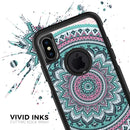 Green and Pink Circle Mandala v9 - Skin Kit for the iPhone OtterBox Cases