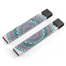 Green and Pink Circle Mandala v9 - Premium Decal Protective Skin-Wrap Sticker compatible with the Juul Labs vaping device