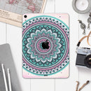Green and Pink Circle Mandala v9 - Full Body Skin Decal for the Apple iPad Pro 12.9", 11", 10.5", 9.7", Air or Mini (All Models Available)
