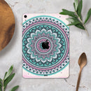 Green and Pink Circle Mandala v9 - Full Body Skin Decal for the Apple iPad Pro 12.9", 11", 10.5", 9.7", Air or Mini (All Models Available)