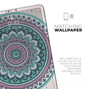 Green and Pink Circle Mandala v9 - Full Body Skin Decal for the Apple iPad Pro 12.9", 11", 10.5", 9.7", Air or Mini (All Models Available)