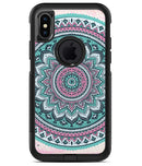 Green and Pink Circle Mandala v9 - iPhone X OtterBox Case & Skin Kits