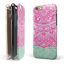 Green and Pink Tribal v3 iPhone 6/6s or 6/6s Plus 2-Piece Hybrid INK-Fuzed Case
