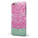 Green and Pink Tribal v3 iPhone 6/6s or 6/6s Plus 2-Piece Hybrid INK-Fuzed Case