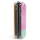 Green and Pink Tribal v3 iPhone 6/6s or 6/6s Plus 2-Piece Hybrid INK-Fuzed Case