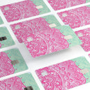 Green and Pink Tribal v3 - Premium Protective Decal Skin-Kit for the Apple Credit Card