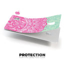 Green and Pink Tribal v3 - Premium Protective Decal Skin-Kit for the Apple Credit Card