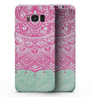 Green and Pink Tribal v3 - Samsung Galaxy S8 Full-Body Skin Kit