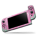 Green and Pink Tribal v3 // Skin Decal Wrap Kit for Nintendo Switch Console & Dock, Joy-Cons, Pro Controller, Lite, 3DS XL, 2DS XL, DSi, or Wii - Vinyl Skin Wrap for Nintendo Switch 2, OLED, Lite, Pro Controller, Wii & Classic Handhelds