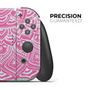 Green and Pink Tribal v3 // Skin Decal Wrap Kit for Nintendo Switch Console & Dock, Joy-Cons, Pro Controller, Lite, 3DS XL, 2DS XL, DSi, or Wii - Vinyl Skin Wrap for Nintendo Switch 2, OLED, Lite, Pro Controller, Wii & Classic Handhelds
