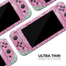Green and Pink Tribal v3 // Skin Decal Wrap Kit for Nintendo Switch Console & Dock, Joy-Cons, Pro Controller, Lite, 3DS XL, 2DS XL, DSi, or Wii - Vinyl Skin Wrap for Nintendo Switch 2, OLED, Lite, Pro Controller, Wii & Classic Handhelds