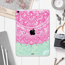 Green and Pink Tribal v3 - Full Body Skin Decal for the Apple iPad Pro 12.9", 11", 10.5", 9.7", Air or Mini (All Models Available)