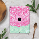 Green and Pink Tribal v3 - Full Body Skin Decal for the Apple iPad Pro 12.9", 11", 10.5", 9.7", Air or Mini (All Models Available)