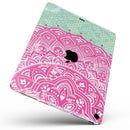 Green and Pink Tribal v3 - Full Body Skin Decal for the Apple iPad Pro 12.9", 11", 10.5", 9.7", Air or Mini (All Models Available)
