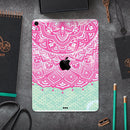 Green and Pink Tribal v3 - Full Body Skin Decal for the Apple iPad Pro 12.9", 11", 10.5", 9.7", Air or Mini (All Models Available)