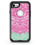 Green and Pink Tribal v3 - iPhone 7 or 8 OtterBox Case & Skin Kits