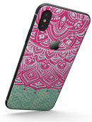 Green and Pink Tribal v3 - iPhone X Skin-Kit