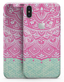 Green and Pink Tribal v3 - iPhone X Skin-Kit