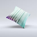 Green and Purple Dyed Textile ink-Fuzed Decorative Throw Pillow