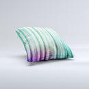 Green and Purple Dyed Textile ink-Fuzed Decorative Throw Pillow