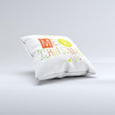 Green and Red Merry Christmas ink-Fuzed Decorative Throw Pillow