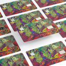 Green and Red Wet Oil Paint Canvas - Premium Protective Decal Skin-Kit for the Apple Credit Card