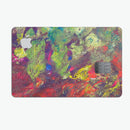 Green and Red Wet Oil Paint Canvas - Premium Protective Decal Skin-Kit for the Apple Credit Card