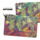 Green and Red Wet Oil Paint Canvas - Premium Protective Decal Skin-Kit for the Apple Credit Card