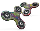 Green and Red Wet Oil Paint Canvas Full-Body Fidget Spinner Skin-Kit