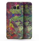 Green and Red Wet Oil Paint Canvas - Samsung Galaxy S8 Full-Body Skin Kit