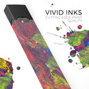 Green and Red Wet Oil Paint Canvas - Premium Decal Protective Skin-Wrap Sticker compatible with the Juul Labs vaping device