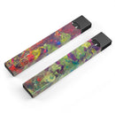 Green and Red Wet Oil Paint Canvas - Premium Decal Protective Skin-Wrap Sticker compatible with the Juul Labs vaping device
