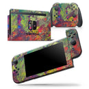 Green and Red Wet Oil Paint Canvas - Vinyl Skin Wrap for Nintendo Switch 2, OLED, Lite, Pro Controller, Wii & Classic Handhelds