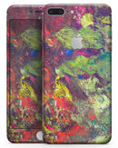 Green and Red Wet Oil Paint Canvas - Skin-kit for the iPhone 8 or 8 Plus