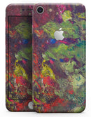 Green and Red Wet Oil Paint Canvas - Skin-kit for the iPhone 8 or 8 Plus