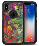 Green and Red Wet Oil Paint Canvas - iPhone X OtterBox Case & Skin Kits