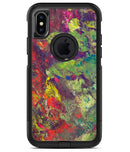 Green and Red Wet Oil Paint Canvas - iPhone X OtterBox Case & Skin Kits
