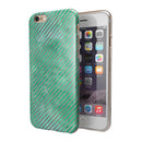 Green and Silver Watercolor Diagonal Stripes iPhone 6/6s or 6/6s Plus 2-Piece Hybrid INK-Fuzed Case