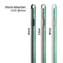 Green and Silver Watercolor Diagonal Stripes iPhone 6/6s or 6/6s Plus 2-Piece Hybrid INK-Fuzed Case
