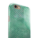 Green and Silver Watercolor Diagonal Stripes iPhone 6/6s or 6/6s Plus 2-Piece Hybrid INK-Fuzed Case