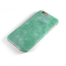Green and Silver Watercolor Diagonal Stripes iPhone 6/6s or 6/6s Plus 2-Piece Hybrid INK-Fuzed Case