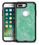 Green and Silver Watercolor Diagonal Stripes - iPhone 7 Plus/8 Plus OtterBox Case & Skin Kits