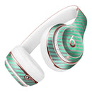 Green and Silver Watercolor Diagonal Stripes Full-Body Skin Kit for the Beats by Dre Solo 3 Wireless Headphones