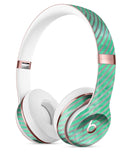 Green and Silver Watercolor Diagonal Stripes Full-Body Skin Kit for the Beats by Dre Solo 3 Wireless Headphones