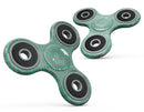 Green and Silver Watercolor Diagonal Stripes Full-Body Fidget Spinner Skin-Kit