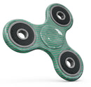 Green and Silver Watercolor Diagonal Stripes Full-Body Fidget Spinner Skin-Kit