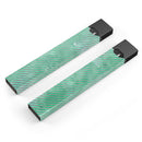 Green and Silver Watercolor Diagonal Stripes - Premium Decal Protective Skin-Wrap Sticker compatible with the Juul Labs vaping device
