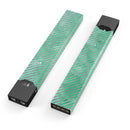 Green and Silver Watercolor Diagonal Stripes - Premium Decal Protective Skin-Wrap Sticker compatible with the Juul Labs vaping device
